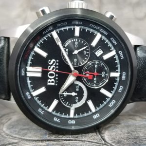 Hugo Boss Men’s Watch, Chronograph, Quartz, Leather 1513191