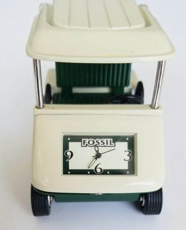 Fossil Golf Cart Desk Clock Collectible - Limited Edition