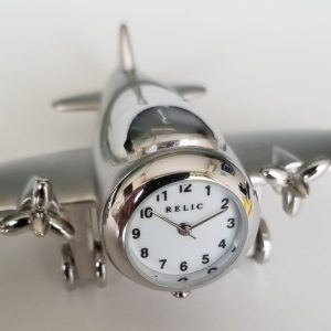 FOSSIL RELIC AIRPLANE DESK CLOCK WATCH