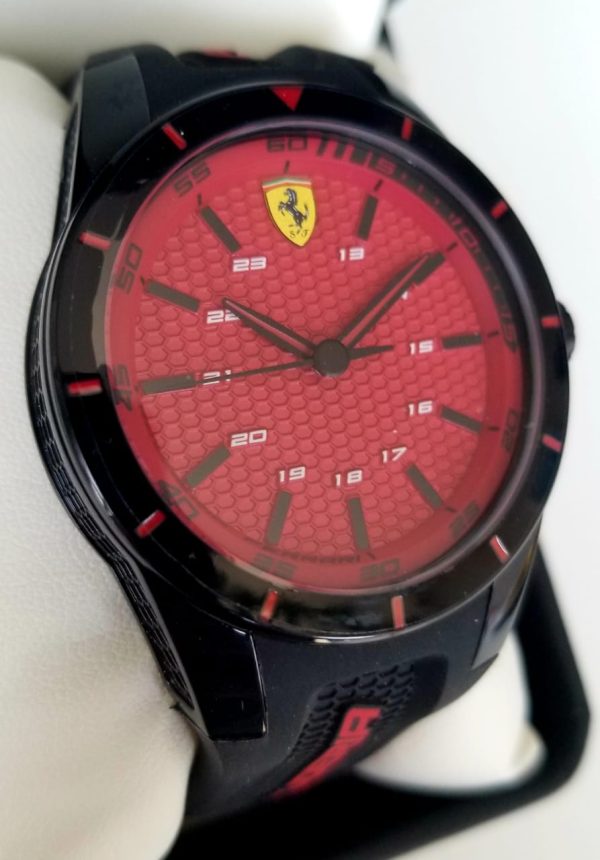 Ferrari Men's 0830248 REDREV Analog Display Japanese Quartz Black Watch