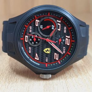 Scuderia Ferrari Men's Quartz Silicone Strap Black 45mm Watch 0830290