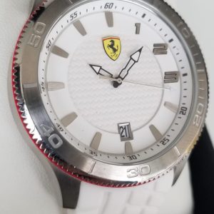 Scuderia Ferrari 0830137 Mens Scuderia XX White Watch Silicon Strap