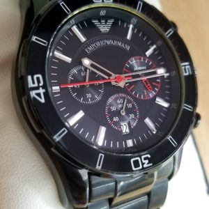Emporio Armani Men's AR5931 Sportivo Black Chronograph Dial Watch