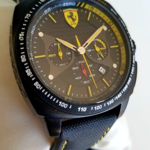 Scuderia Ferrari Aero Evo Mens Leather Watch 0830165