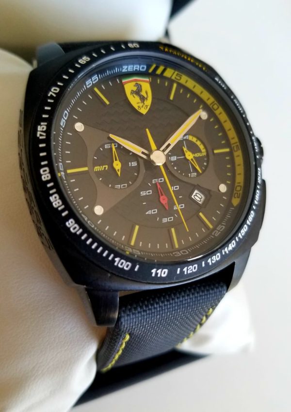 Scuderia Ferrari Aero Evo Mens Leather Watch 0830165