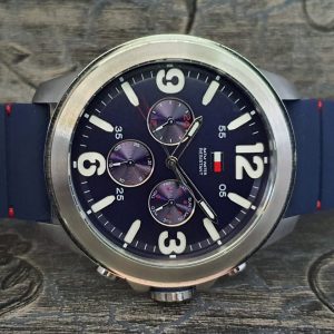 Tommy Hilfiger Multi-Function Blue Dial Blue Rubber Men's Watch 1791096