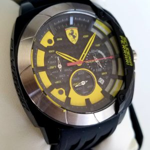Ferrari Men's 830206 Aerodinamico Black Watchwith Silicone Strap