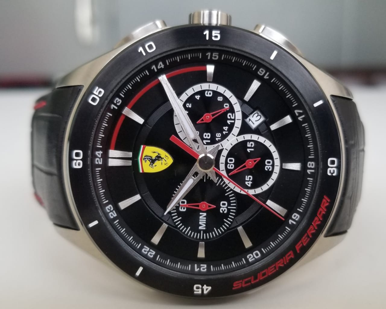 Scuderia Ferrari 0830188 Mens Gran Premio Chronograph Black Steel Watch ...
