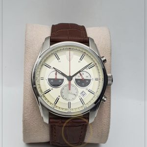 Ferrari Men's Quartz GTB Chronograph Leather Strap Beige Dial 42mm Watch 0830199