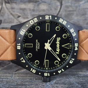 Superdry SYG127T Men's Hatch Brown Leather Strap Watch