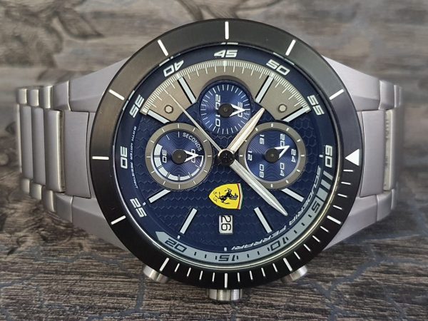Ferrari Men's 0830270 Analog Display Japanese Quartz Silver Watch