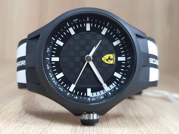 Ferrari Men's 0830191 Pit Crew Analog Display Quartz White Watch