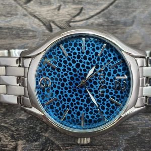 Fossil Large Blue Dial Stainless Steel Men's Watch