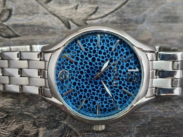 Fossil Large Blue Dial Stainless Steel Men's Watch