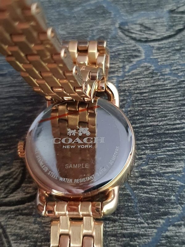 Coach Delancey Cream Dial Blush Pink Leather Strap Watch for Women - 14502750