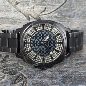 Coach Women 14502077 Crystal Black Stainless Steel Watch