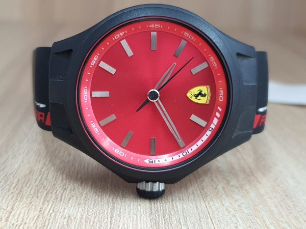 Ferrari Men's Pit Crew Analog Display Quartz Black Watch 830219