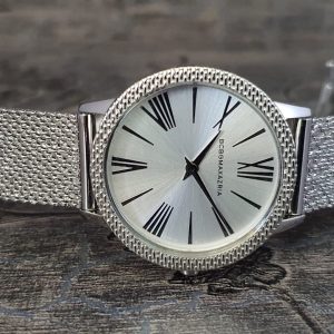 BCBGMAXAZRIA Women’s Quartz Stainless Steel Silver Dial Watch