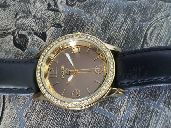 Fossil Women Gold Dial Analogue Watch