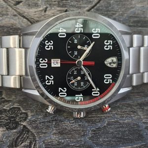 Ferrari Men's 0830176 D 50 Analog Display Quartz Silver Watch