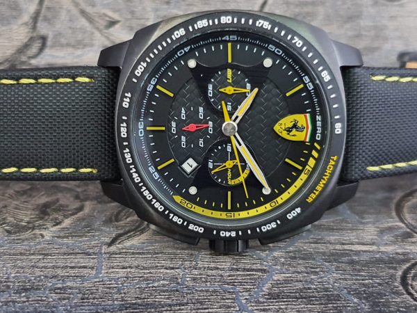 Scuderia Ferrari Aero Evo Men's Leather Watch 0830165