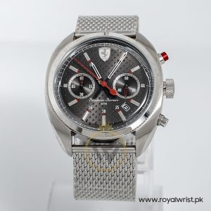 FERRARI Men's Quartz Silver Stainless Steel Grey Dial 45mm watch 0830214