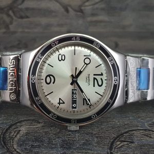 Swatch Men's Analog Silver Display Quartz Swiss Made Watch YGS766G