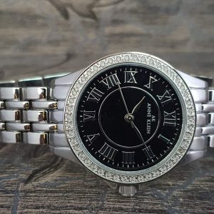 Anne Klein Women’s Black Dial Stainless Steel Watch