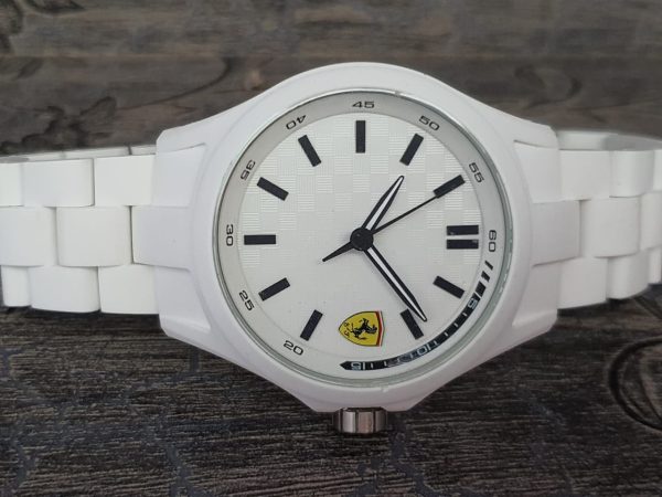 Ferrari Men's Analog Display Quartz White 46mm Watch 0830155