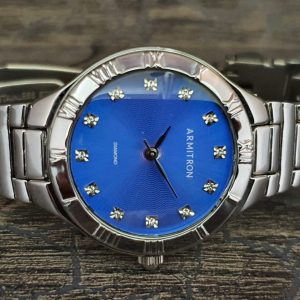 Armitron Women’s Blue Quartz Stainless Steel Dial Watch