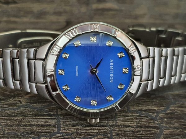 Armitron Women’s Blue Quartz Stainless Steel Dial Watch