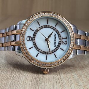 Armitron Women's Silver-Tone White Dial Watch A7644B