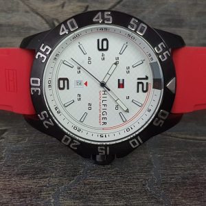 Tommy Hilfiger Men’s Red Silicone Strap Watch TH2221341482