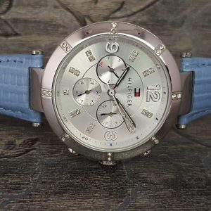 Tommy Hilfiger Women's Analog Display Quartz Blue Leather Strap 40mm Watch 1781536