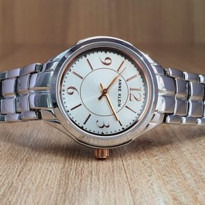 Anne Klein Women's Silver-Tone Bracelet 28mm Watch AK/2801SVRT