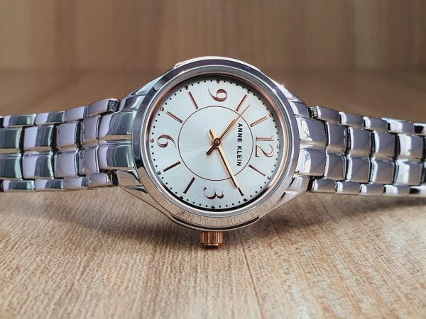 Anne Klein Women's Silver-Tone Bracelet 28mm Watch AK/2801SVRT