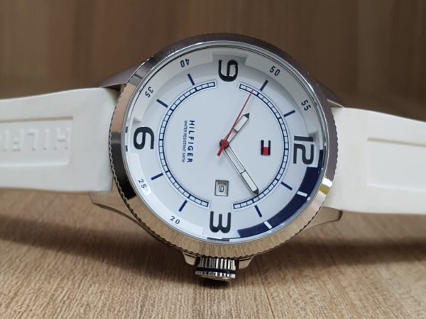 Tommy Hilfiger Men’s White Band 46mm Watch 1710326
