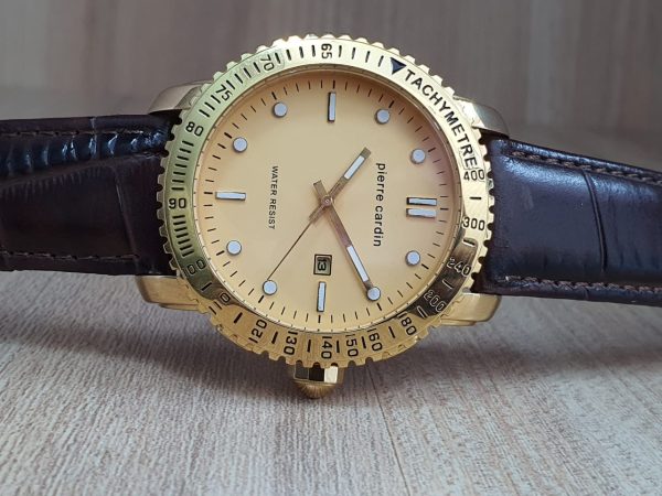 Pierre Cardin Men's Analog Gold Dial 43mm Watch 10170-1