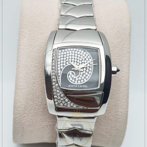 Pierre Cardin Women's Swiss Made Stainless Steel Black Dial 27mm Watch PC100332F07