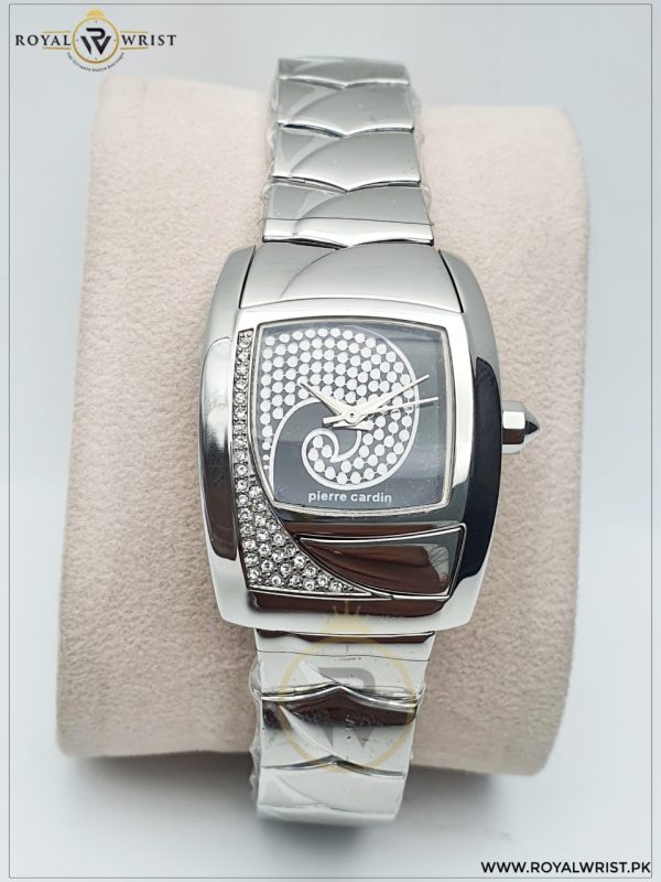 Pierre Cardin Women's Swiss Made Stainless Steel Black Dial 27mm Watch PC100332F07