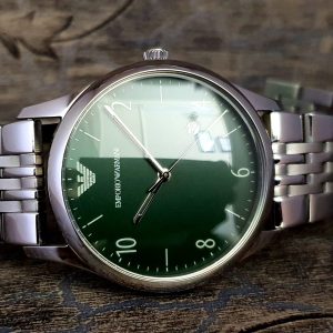 Emporio Armani Men's Analog Green Dial Watch AR1943