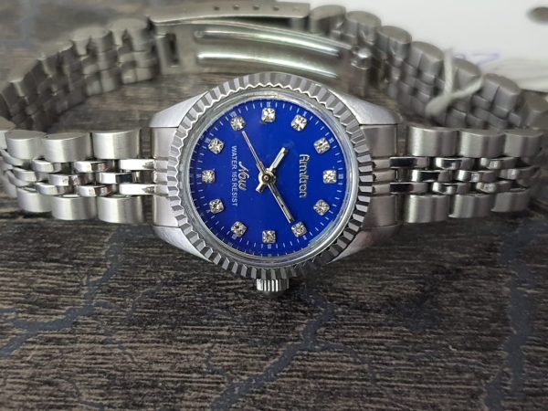 Armitron Women’s Quartz Stainless Steel Blue Dial Watch 2475SV