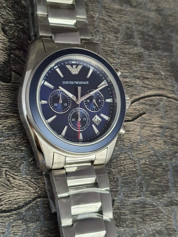 Emporio Armani Men's Sport Quartz Stainless Steel Blue Dial 44mm Watch ...