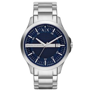 Armani Exchange Men’s Quartz Silver Stainless Steel Blue Dial 46mm Watch AX2132