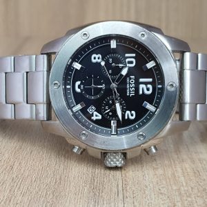 Fossil Men's Chronograph Stainless Steel Silver-Tone Watch FS4926