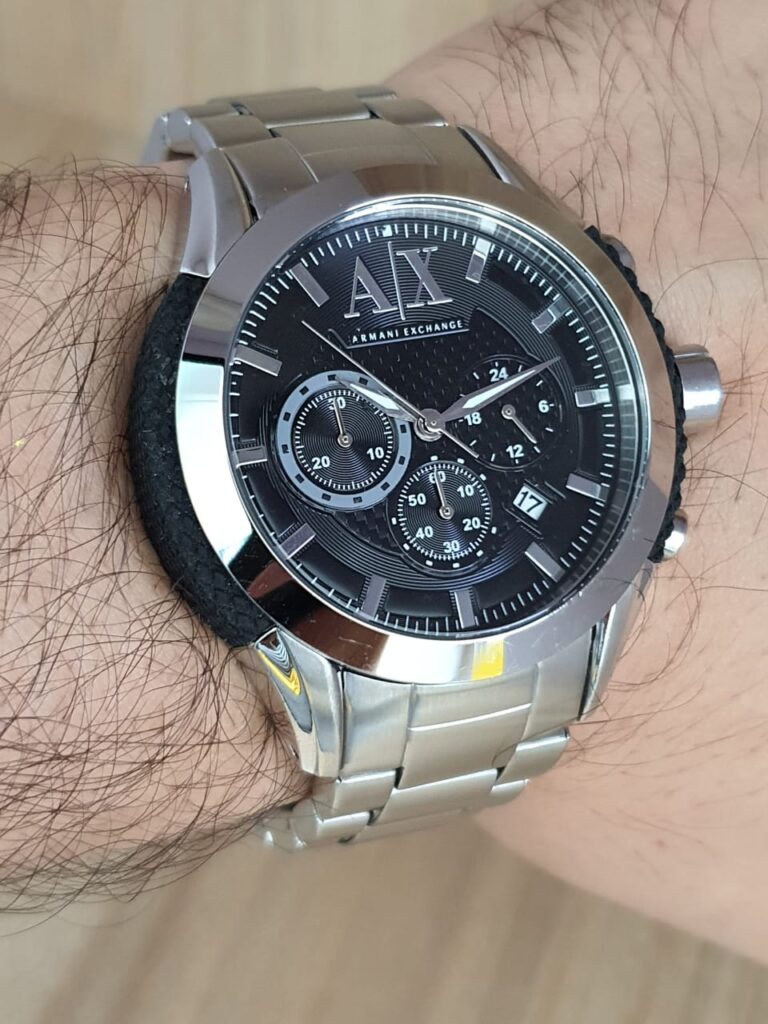 Armani Exchange Men's Stainless Steel Black Dial 47mm Watch AX1213 ...