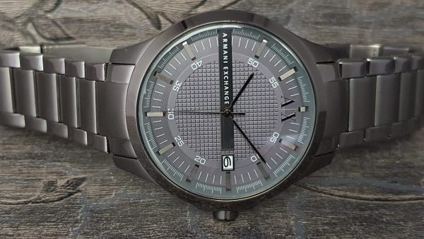 Armani Exchange Men's Stainless Steel Grey Textured Dial Watch AX2135