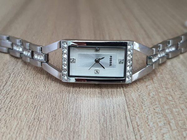 Fossil Women's Stainless Steel Silver 18mm Watch BQ1062