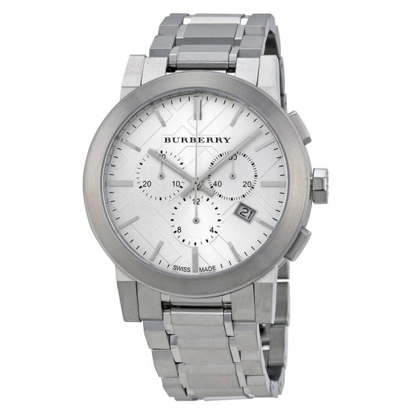 Burberry Men's/Unisex Stainless Steel Swiss Made Silver 42mm Watch BU9350