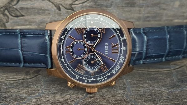 GUESS Men's Chronograph Blue Dial Watch W0380G5